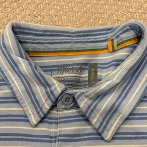 Marsh Wear Blue Striped Casual Button Down Shirt